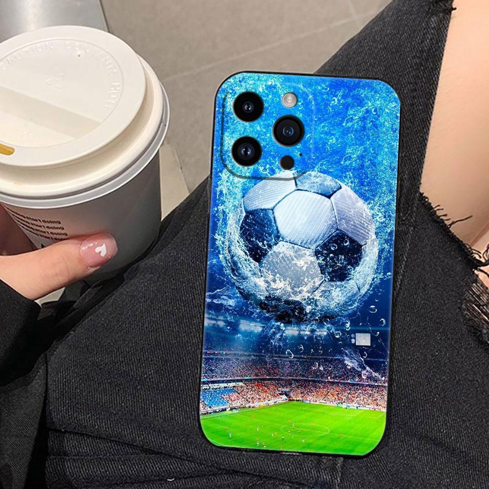 Soccer Football Ball Cover Phone Case For Iphone Apple 17 AIR 16E 16 15 14 13 12 11 Pro XR Max 8 7 Plus TPU Case Funda Shell