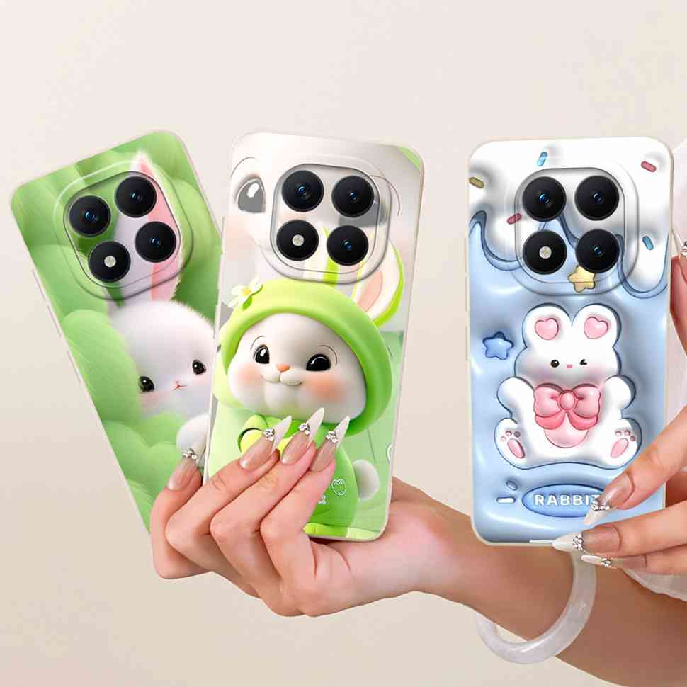 Cartoon Rabbit Case For Redmi Note 15 Pro Casing Cute Soft Phone Cover For Xiaomi Redmi Note15 Note 15 Pro 5G Capa Fundas
