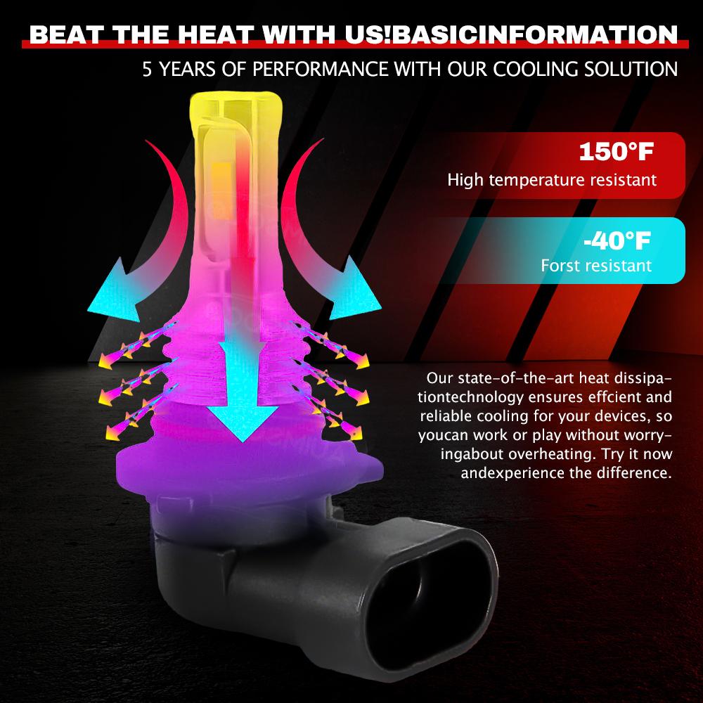 9006 9005 35W LED Headlight KIT Combo Bulbs 12V-24V DC 6000K-7000K High Low Beam Super Bright 360 Degree Beam Angle Auto Lamp