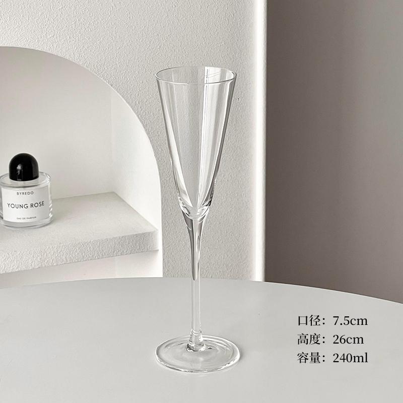 French Romantic Ceremonial Champagne Glasses And Wine Glasses High-end Crystal Glass Pair Stemmed Glasses Red Wine Glasses