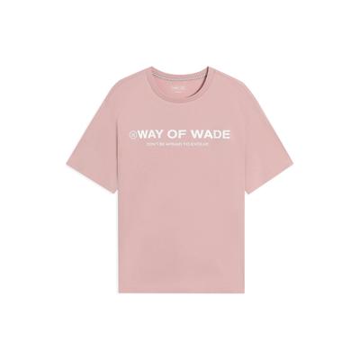 Wade Series Solid Color Letter Print Crew Neck T-Shirt Men Tops Pink AHSS809-6