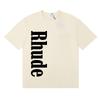 24SS cross-border European and American tide brand RHUDE micro-label letter skull print short-sleeved t-shirt men's and women's American high street