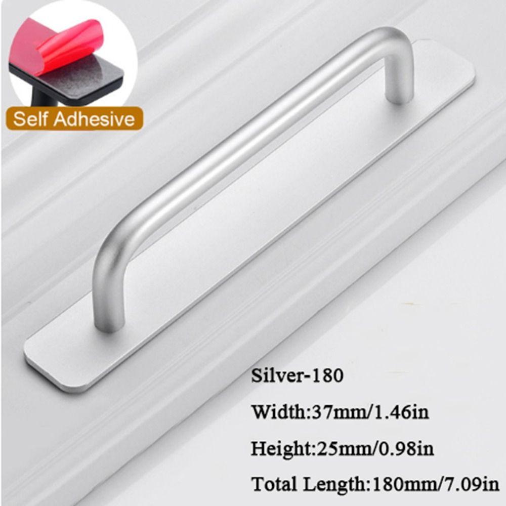 Aluminum Alloy Punch-free Door Handle Practical Waterproof Closet Knob Black/Gold/Silver Moisture-proof Window Handle Furniture