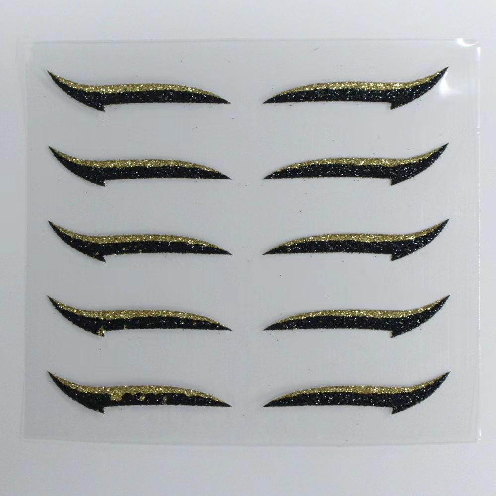 

Поддельная блестящая подводка для глаз, самоклеящаяся вечерние наклейка для макияжа, подводка для глаз, волшебная лента для двойного века, макияж кошачьего глаза, косметические инструменты 5pairs