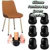8pcs/bag Silent Silicone Furniture Leg Cover Anti Slip Table Leg Protector Floor Protection  Chairs