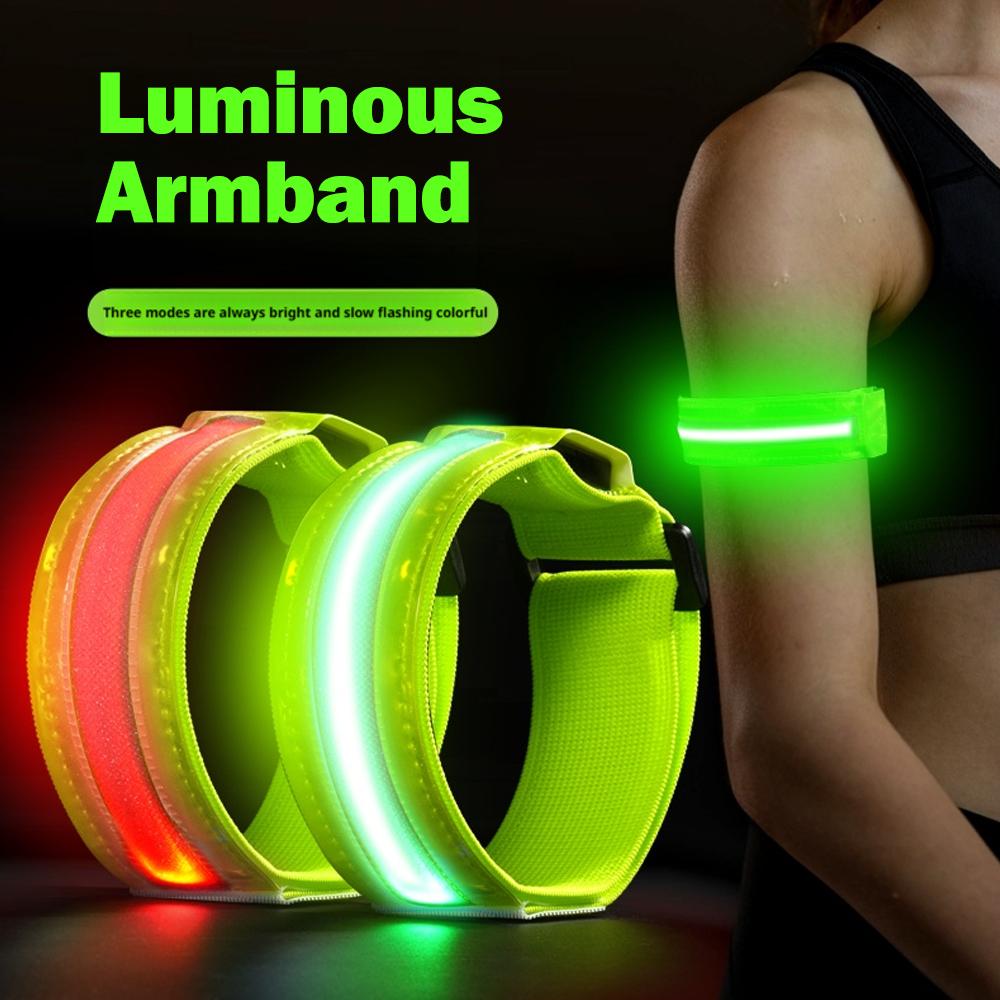 LED Armband for Running(1 Pair),Light Up Arm Bands for Night Walking Running,High Visibility Reflective Running Gear Adjustable
