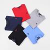 Unisex Pure Cotton Long-Sleeve Thin Autumn Casual Polo Hoodie - Solid Color