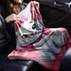 1pc cat flowers blanket Lightweight Flannel Throw for Sofa Bed Travel Camping Livingroom Office Couch Chair