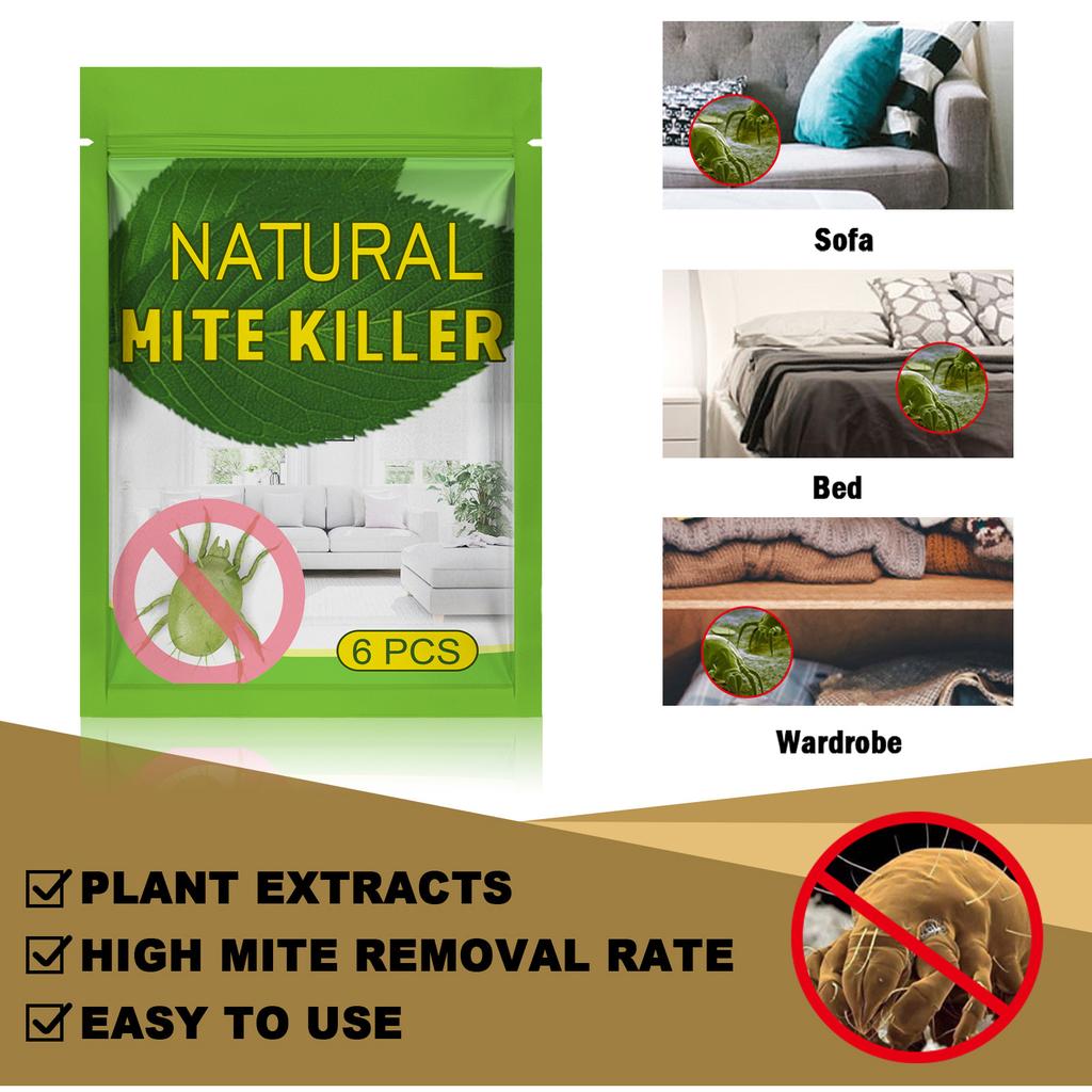 Mite Remover, Household Bedding And Clothing Mite , Plant-Based Mite Removal Pack