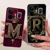 For Realme GT Neo 5 Case Transparent Luxury Crown A-Z Letters 2D Flat Pattern Soft Phone Case For Realme GT Neo5 RMX3706 Cover