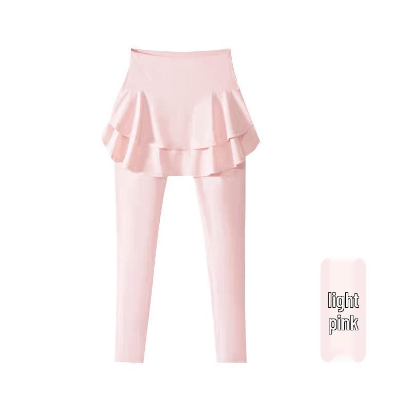 

2025 Kids Sports Quick-Dry Yoga Skirt Leggings with UV Protection 120 светло-розовый