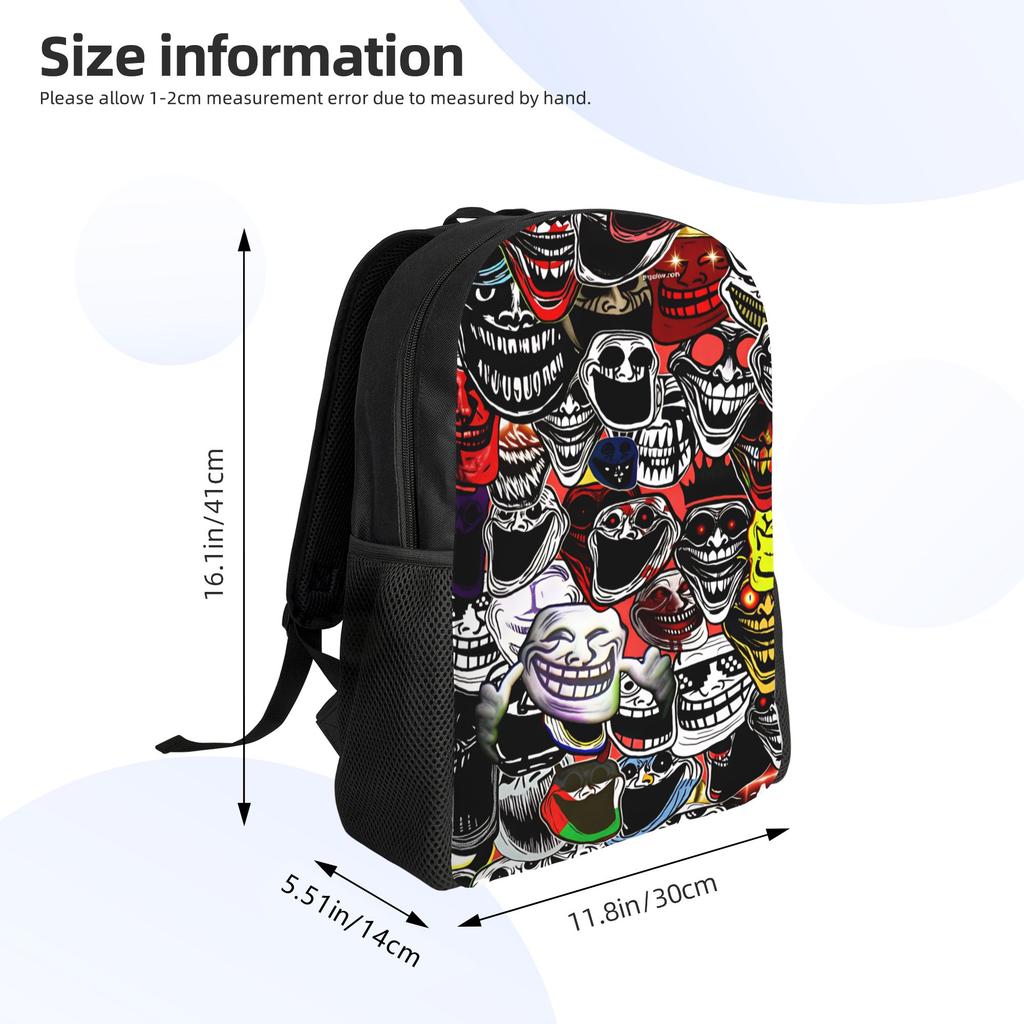 Trollface Funny Backpack Outdoor Backpacks Youth Pretty High School Bags High Quality Soft Rucksack