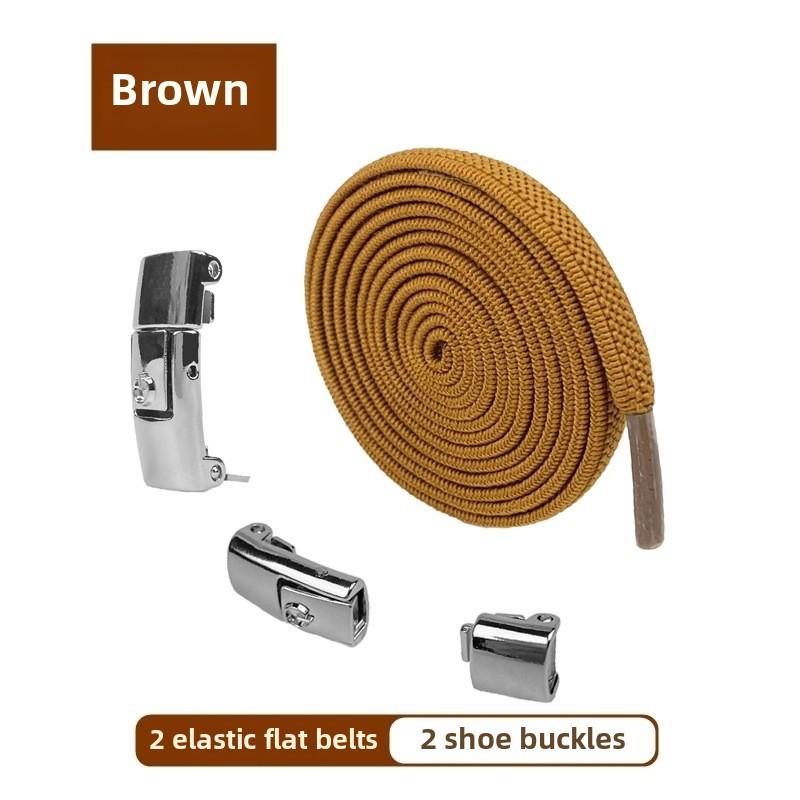 

1 пара эластичных шнурков унисекс Easy Clip-on без ремешков - прочная смесь полиэфирного волокна и спандекса, легкая и удобная 100cm