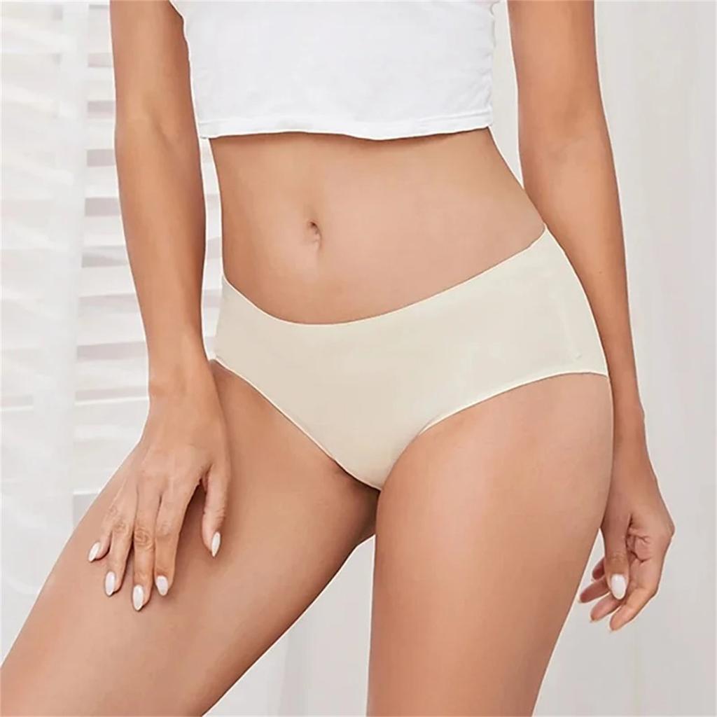 10 Pack Women's Seamless Panties Ice Silk Soft Multicolor