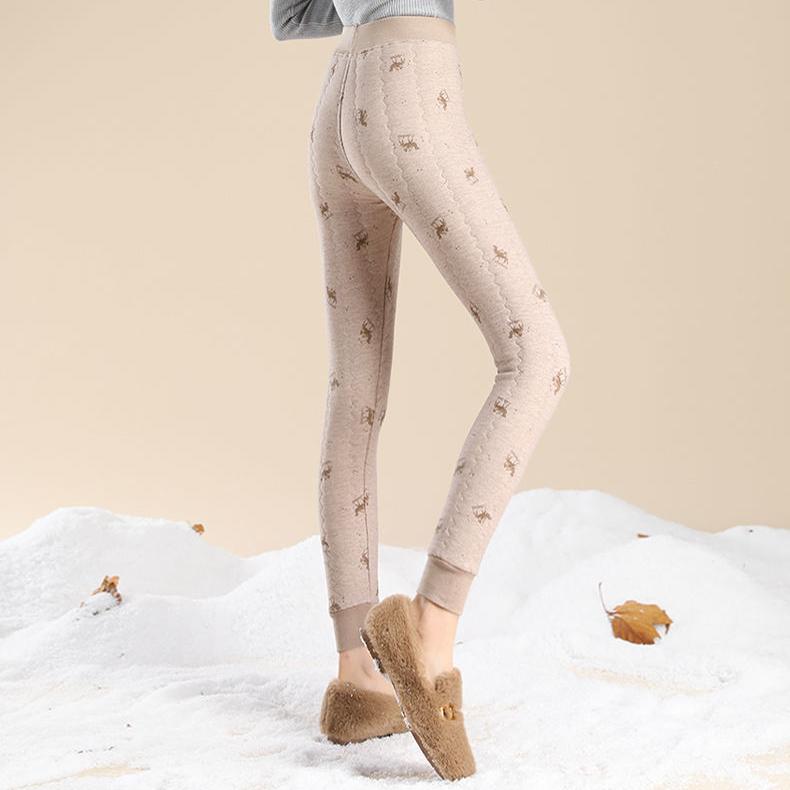 Winter Warme Hosen Verdickte Frauen Mittleren Alters Slim Fit Bottoming Hosen Mama Hosen