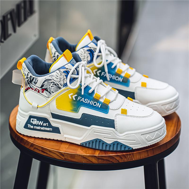 

Shoes men s summer explosion thick-soled versatile sports board shoes casual youth height increase niche tide shoes 39