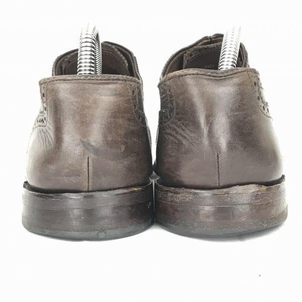 England Made/LOAKE/Goodyear Welt Leather Semi-Brogue Punched Cap Toe/28.0/Dark Brown/Business Shoes(USED)