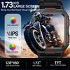 New Men's Smart Watch Outdoor Sports Watch 1.85 Inch Voice Assistant Bluetooth Call LED Flashlight Smartwatch
