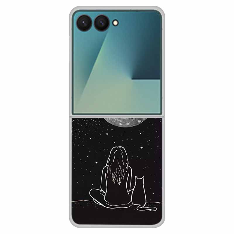 Phone Case For Samsung Galaxy Z Flip 7 5G Case ZFlip 7 Funda 6.9" Clear Plastic / PC Hard Coque For Samsung Galaxy Z Flip7 Cases
