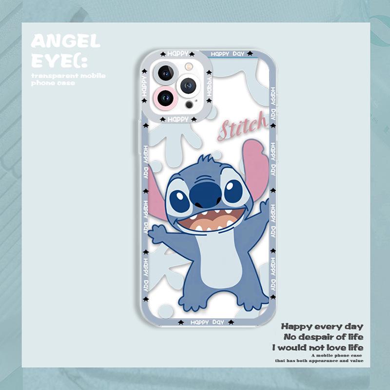 Stitch Cross-border iPhone 16 Pro Case - Transparent Angel Eye Design for iPhone 17, Cute and Protective