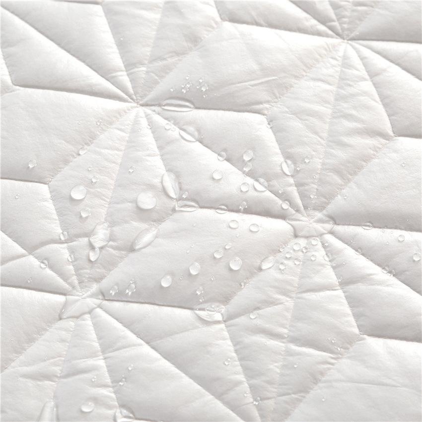 Waterproof Quilted Mattress Solid Color Jacquard Breathable Sheet Bed Cover Protection Dustproof Mattress Cover Universal