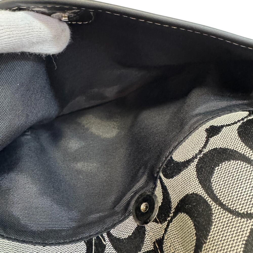 COACH 6842 Crossbody, one belt Signature canvas Shoulder Bag black canvas Used