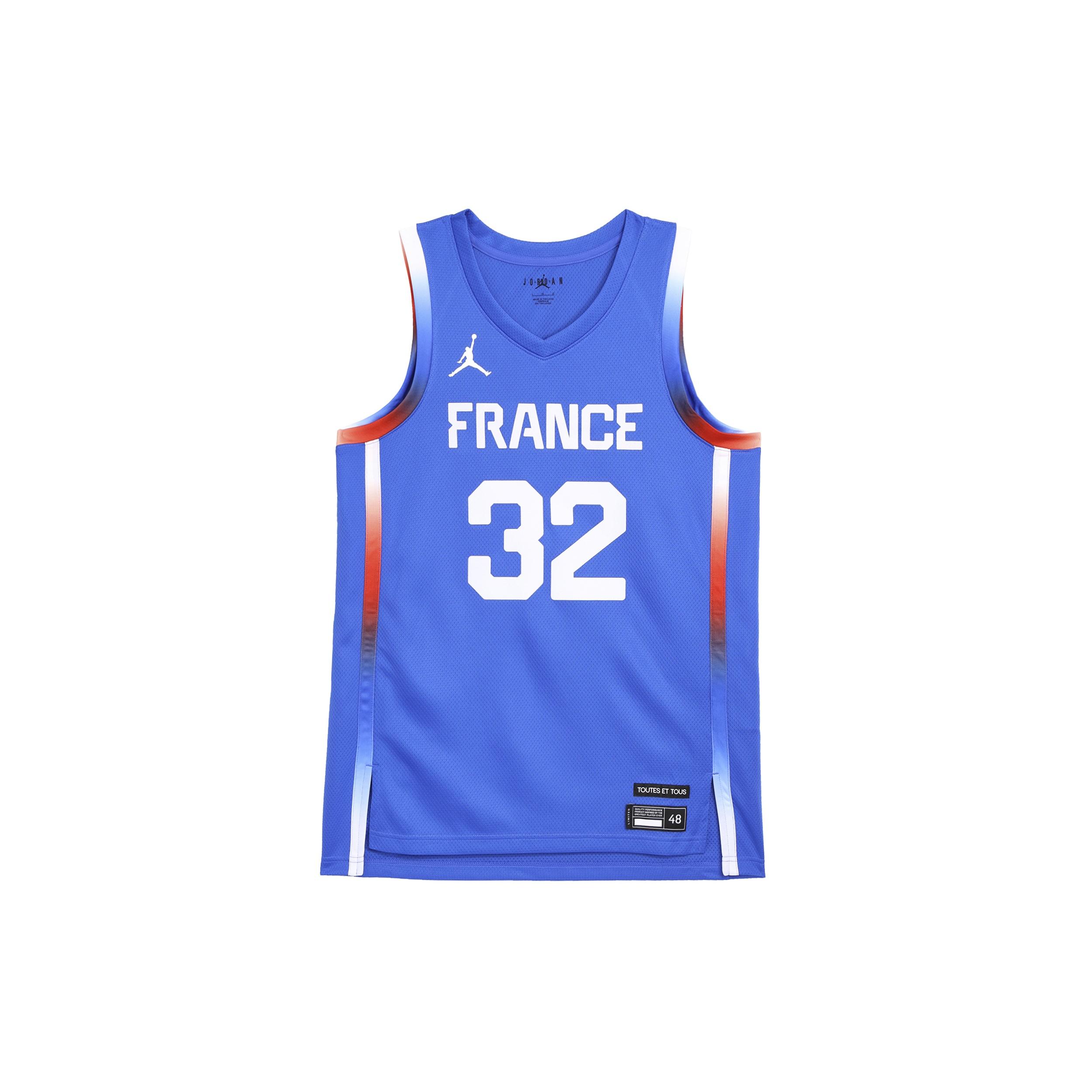 Air Jordan Victor Wembanyama France Limited Road Basketball Replica Jersey Royal White Men s HF7308-405 M