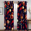 Animated Festa Junina village festival Luxurious Window Panel Drapes in Kids Bedroom Living Room Hall Treatments Kitchen Drapes Blinds