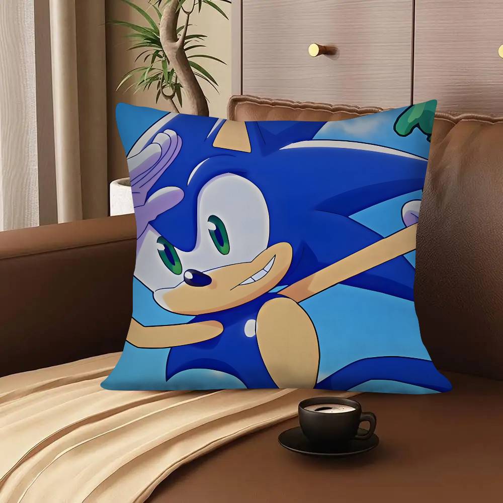 1pc S-SupersonicS-s-SonicS-Game Pillow Case Fashion Square Pillowcase Bedroom Sofa Room Ins Decoration Leisure