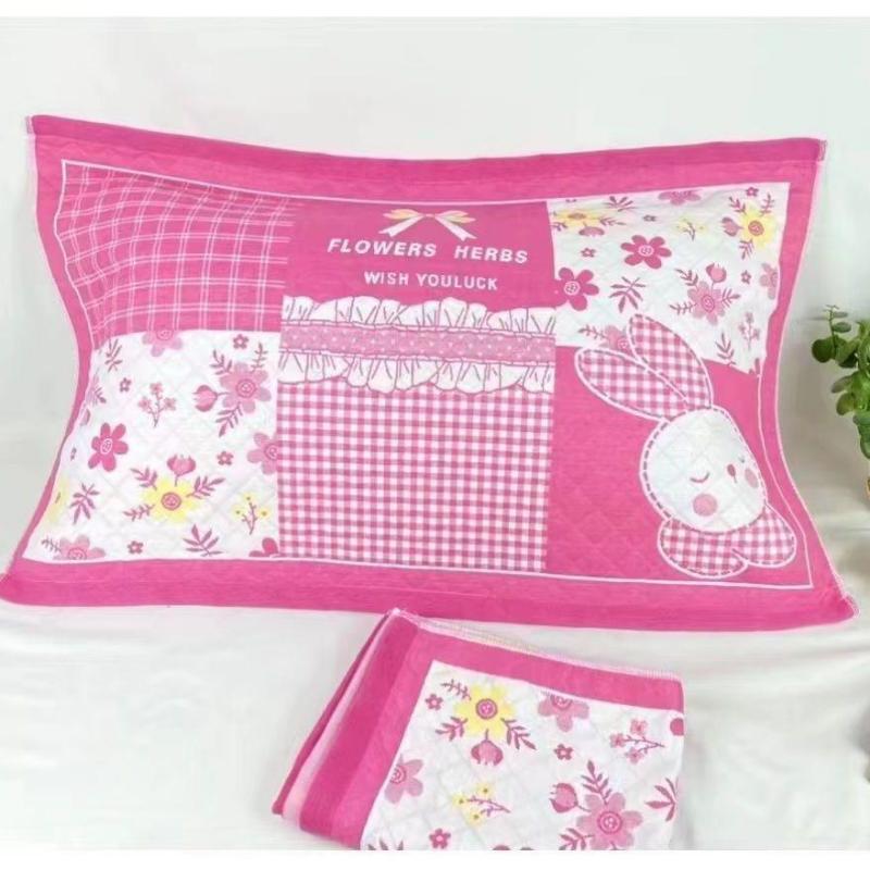 One Pair Pure Cotton Gauze Pillow Towel Cartoon Soft Household Dormitory Pillow Towels Pillow Covers