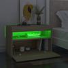 Vidaxl Szafka Nocna Z Oświetleniem Led, Dąb Sonoma, 60X35X40 Cm, Płyta