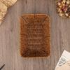 Plastic Rattan Food Plate Rectangle Fruit Tray New Bread Basket  Breakfast Cake Snack