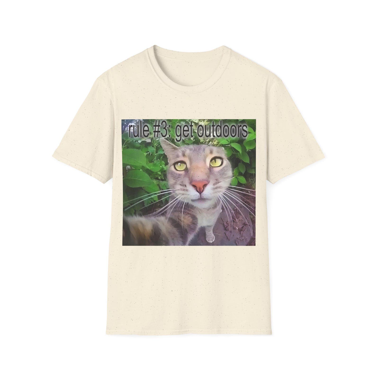 Rule #3 Get Outdoors | CaT-Shirt | Cat Meme | Positivity | Unisex Tee S