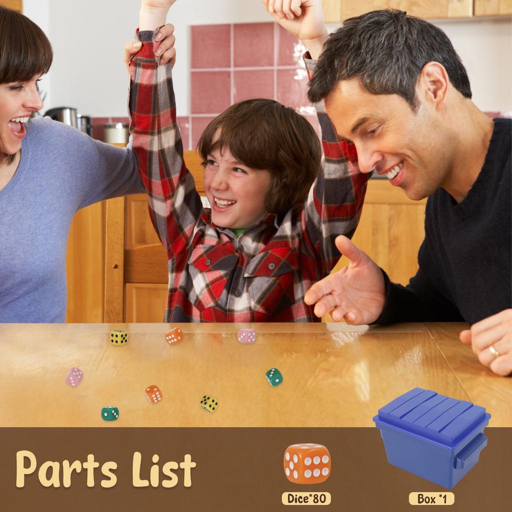 2/4/6 Spieler Schnelles Würfelspiel Abwechslungsreiches Gameplay Spaß 4-Spieler Brett Familienwürfelspiel mit Box für Reise Party und Spieleabend