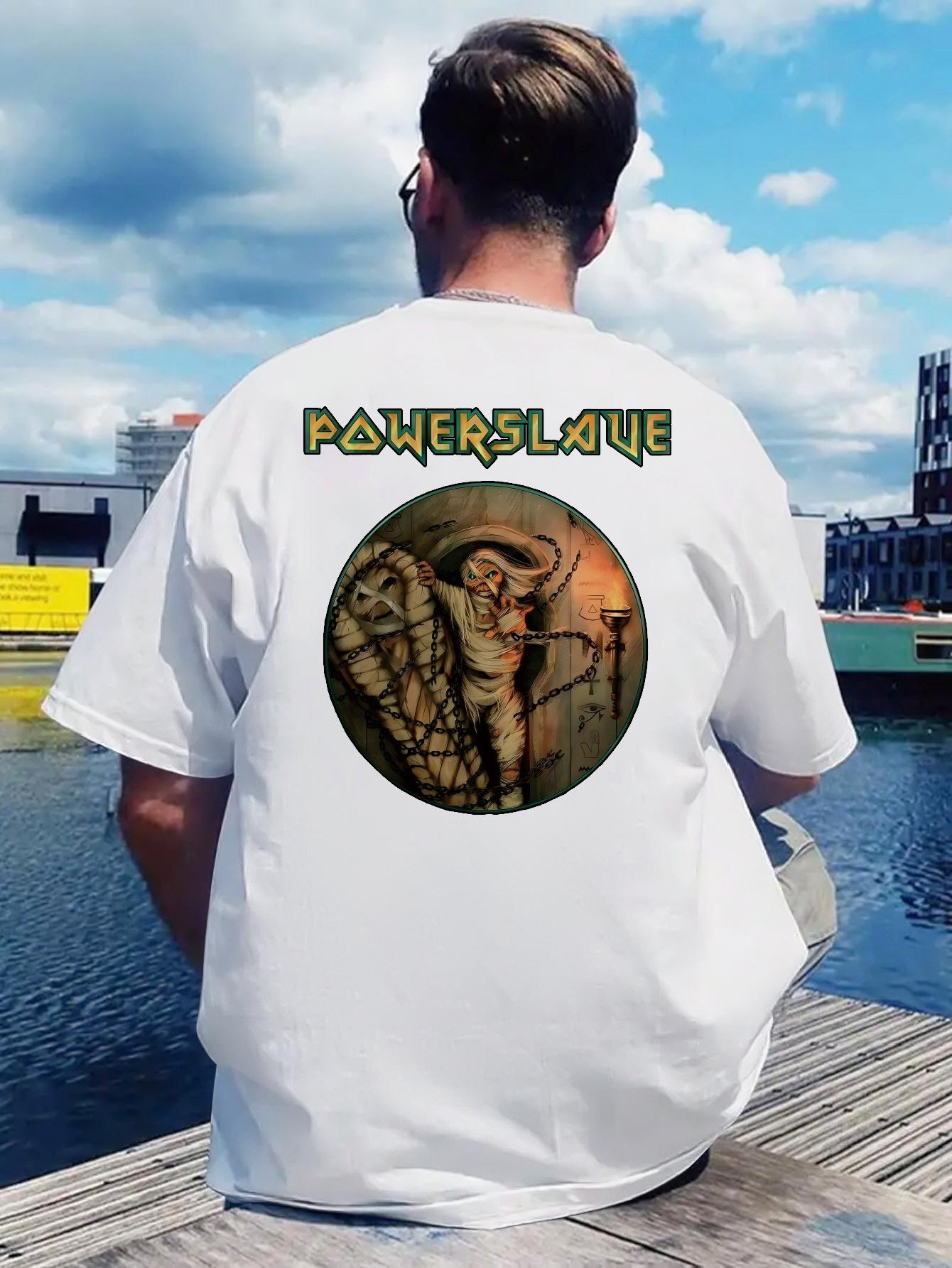 Vintage Rock Band Back Print T-shirt - White Tee with Retro Graphic S