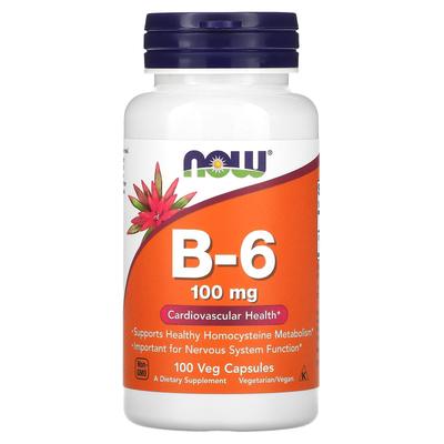 B-6, 100Mg, 100 Veggie Capsules