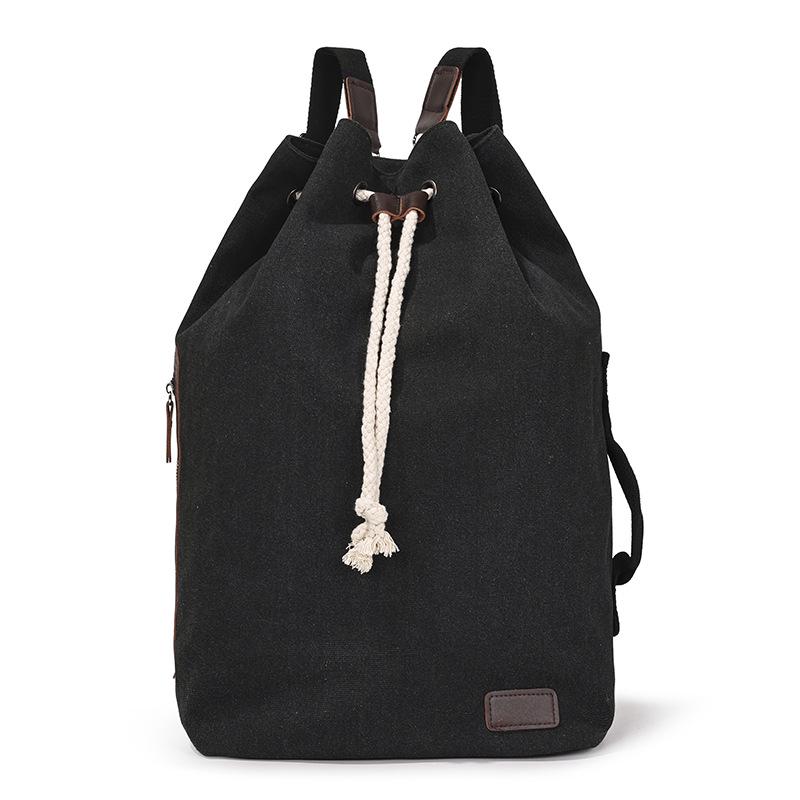 Casual Canvas Drawstring Badminton Sports Backpack Under 20L чёрный