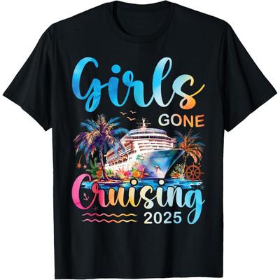 Girls Gone Cruising 2025 Girl Cruise Ship Vacation Trip T-Shirt(1)