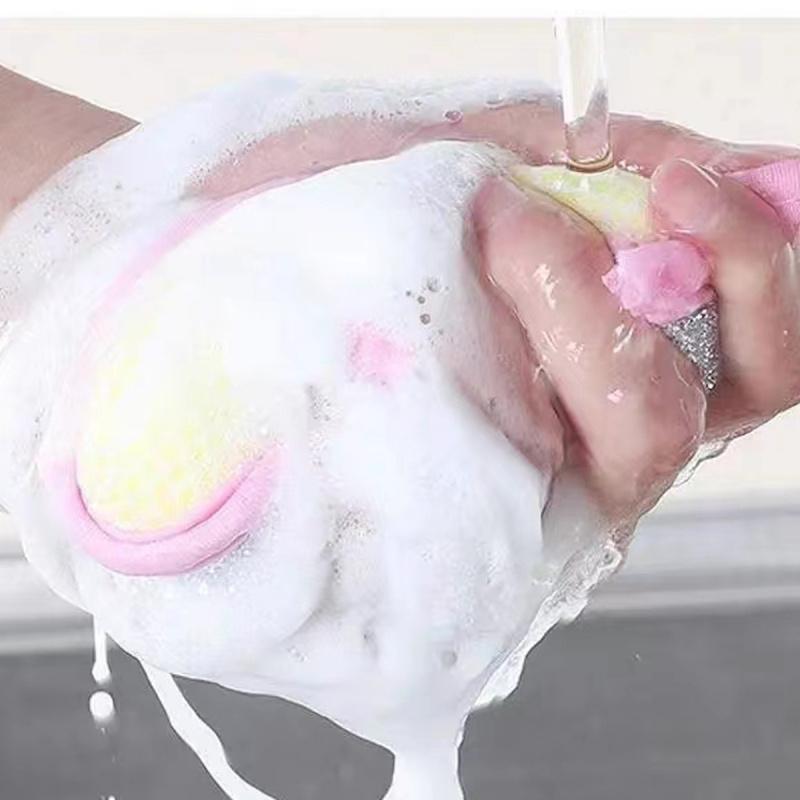 10/20 szt. Wielofunkcyjne Gąbki i Zmywaki Kuchenne, Zmywalne Ścierki z Zielonymi i Piaskowymi Powierzchniami Teksturowanymi