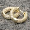 Boucles d'oreilles créoles en zircon mode européenne et américaine: Style OL élégant