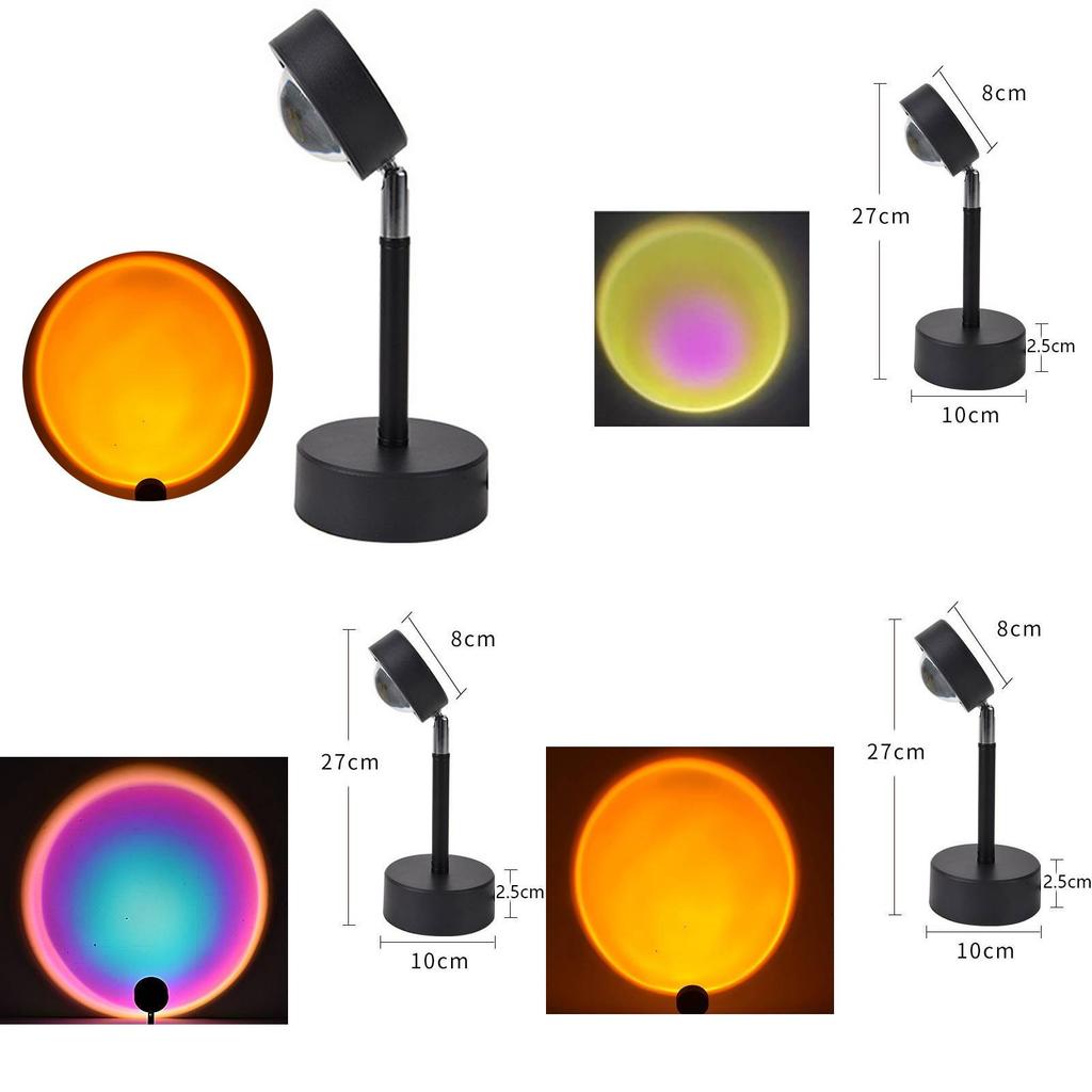 Beautiful Sunset Projection Lamp In Rainbow Colors For Creative Spaces And Captivating Photography