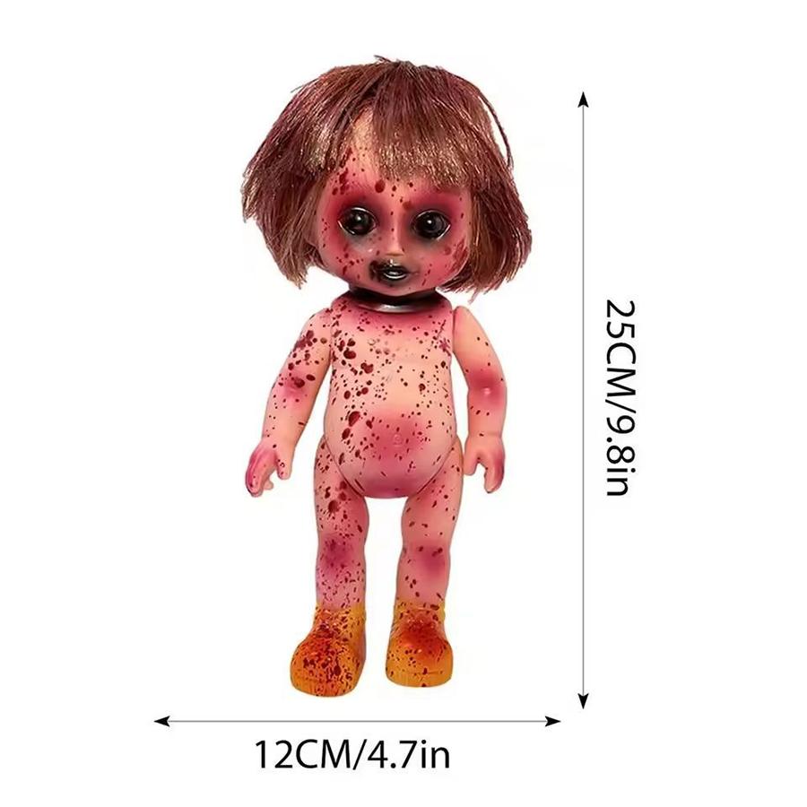 Halloween-Themed Haunted House Decorations, Spooky Props, Hanging Ornaments And Creepy Dolls For The Bar.