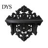 Home Decor Wall Shelf Vintage Floating for Wall, 3D Printed Gothic Carving Display Shelf, Style Mount Black Storage Rack Office Living Room Mounted