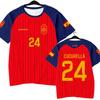 2026 Spain Team Player Style Yamal Football Jersey,#2 #3 #11 #15 #17 #22 #24 Quick‑Dry Short Sleeve T‑Shirt Kids Family Fan Kid