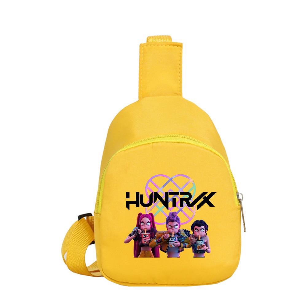 Borsello petto stampato Anime Cartoon K-Pop Demon Hunters Kawaii per Ragazzo Ragazza Borsa a spalla Studente Borsa a tracolla portatile Borsa petto di Natale Regalo per bambino