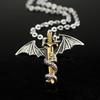 Punk Uomo Glow In The Dark Pendente Spada Drago Collana a Catena Gioielli da Festa Regalo
