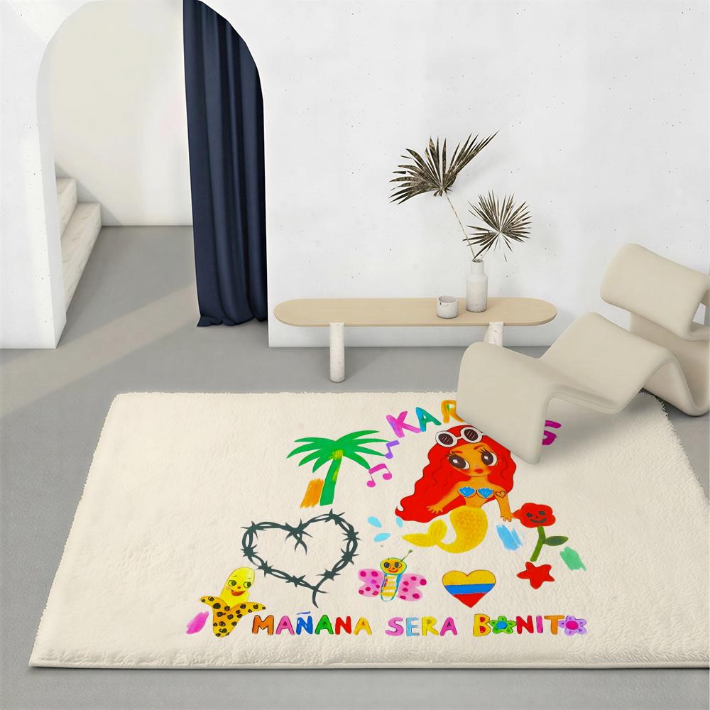 Pop Singer K-Karol GS Floor Mat Eco-Friendly Flannel Doormat Non-Slip Odorless Soft Short Plush Indoor Floor Rug