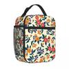 LLKB2 Ditsy Floral Lunch Bag Reusable Portable Cooler Thermal Lunch Box Oxford Bento Tote Bag for Work Travel Picnic
