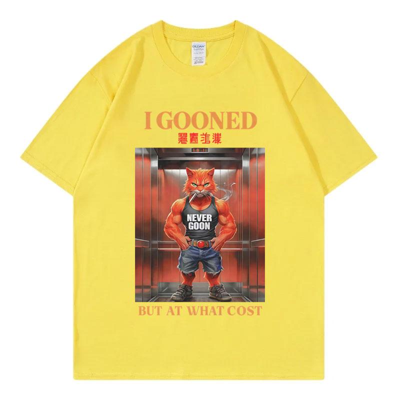 I Gooned But At What Cost Funny Tshirt Japanese Goon Meme Graphic T Shirts Mens Womens Casual Fashion Short Sleeve Tshirts