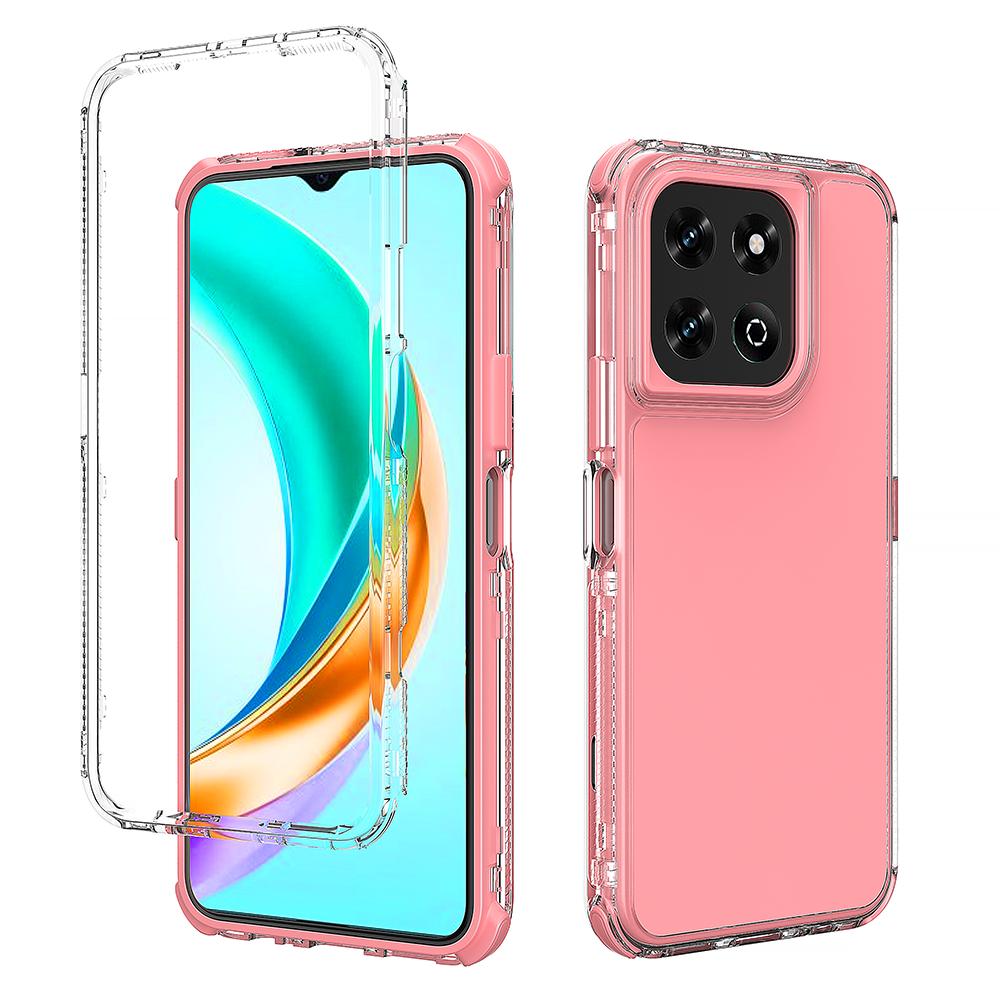 4 Colors Fit Honor X6B Phone Case, 3 In 1 Airbag Corners Shockproof Clear Bumper Protective Cover For Honor X6C